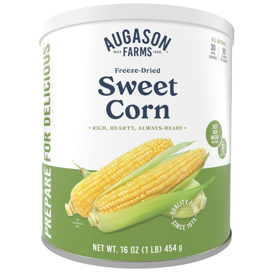 Augason Farms Freeze Dried Sweet Corn Can, Emergency Food Supply, Everyday Meals, 30 Servings - Fresh Hearth