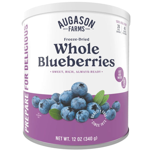 Augason Farms Freeze Dried Whole Blueberries Can, Emergency Food Supply, Everyday Meals, 26 Servings - Fresh Hearth