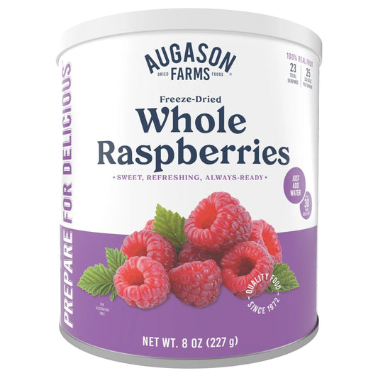 Augason Farms Freeze Dried Whole Raspberries Can, Emergency Food Supply, Everyday Meals, 23 Servings - Fresh Hearth