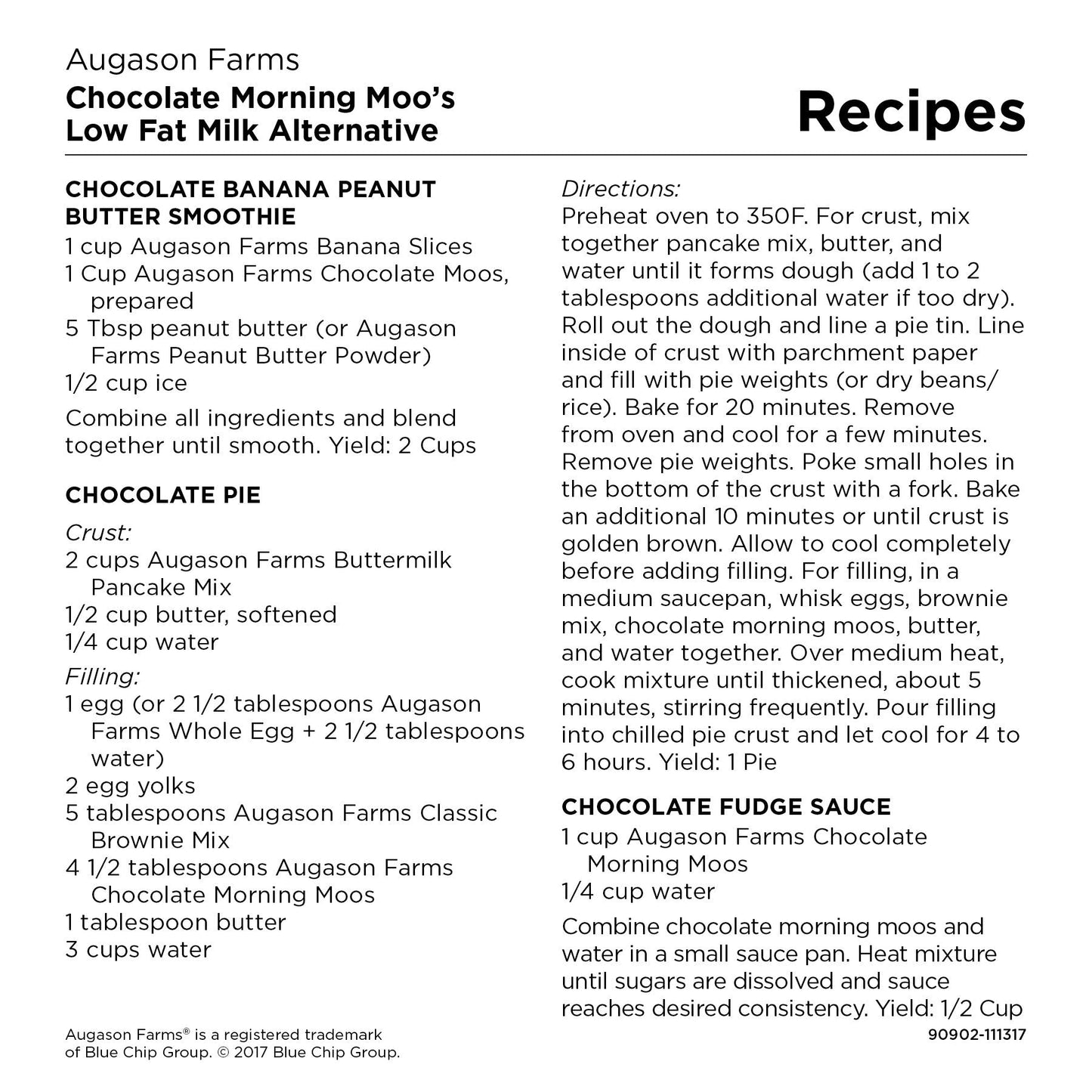 Augason Farms Morning Moo's Chocolate Low Fat Milk Alternative Can, Emergency Food Supply, Everyday Meals, 67 Servings - Fresh Hearth