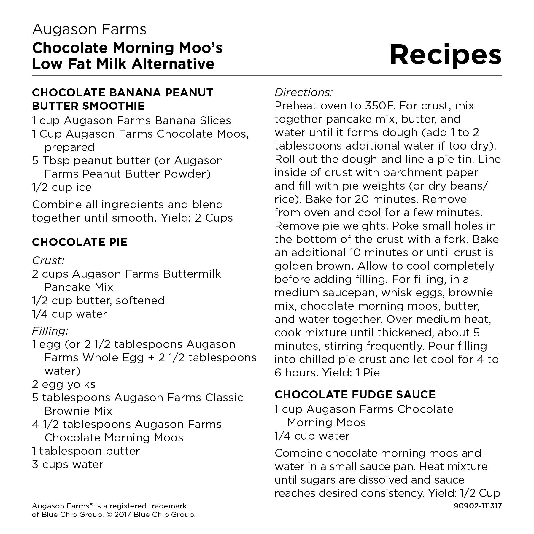 Augason Farms Morning Moo's Chocolate Low Fat Milk Alternative Can, Emergency Food Supply, Everyday Meals, 67 Servings - Fresh Hearth