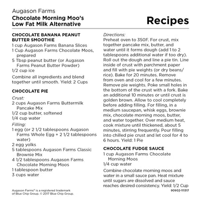 Augason Farms Morning Moo's Chocolate Low Fat Milk Alternative Can, Emergency Food Supply, Everyday Meals, 67 Servings - Fresh Hearth