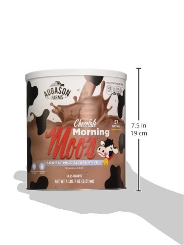 Augason Farms Morning Moo's Chocolate Low Fat Milk Alternative Can, Emergency Food Supply, Everyday Meals, 67 Servings - Fresh Hearth