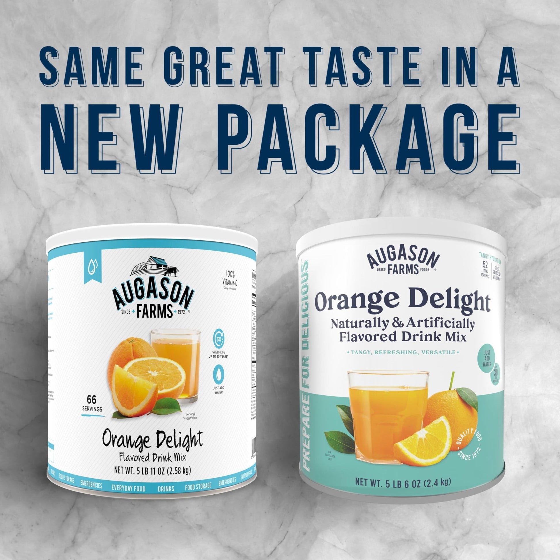 Augason Farms Orange Delight Drink Mix Can, Emergency Food Supply, Everyday Meals, 52 Servings - Fresh Hearth