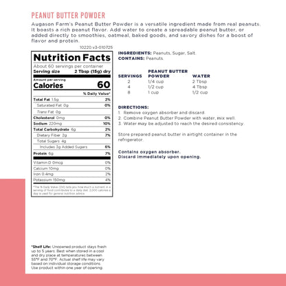 Augason Farms Peanut Butter Powder Can, Emergency Food Supply, Everyday Meals, 60 Servings - Fresh Hearth
