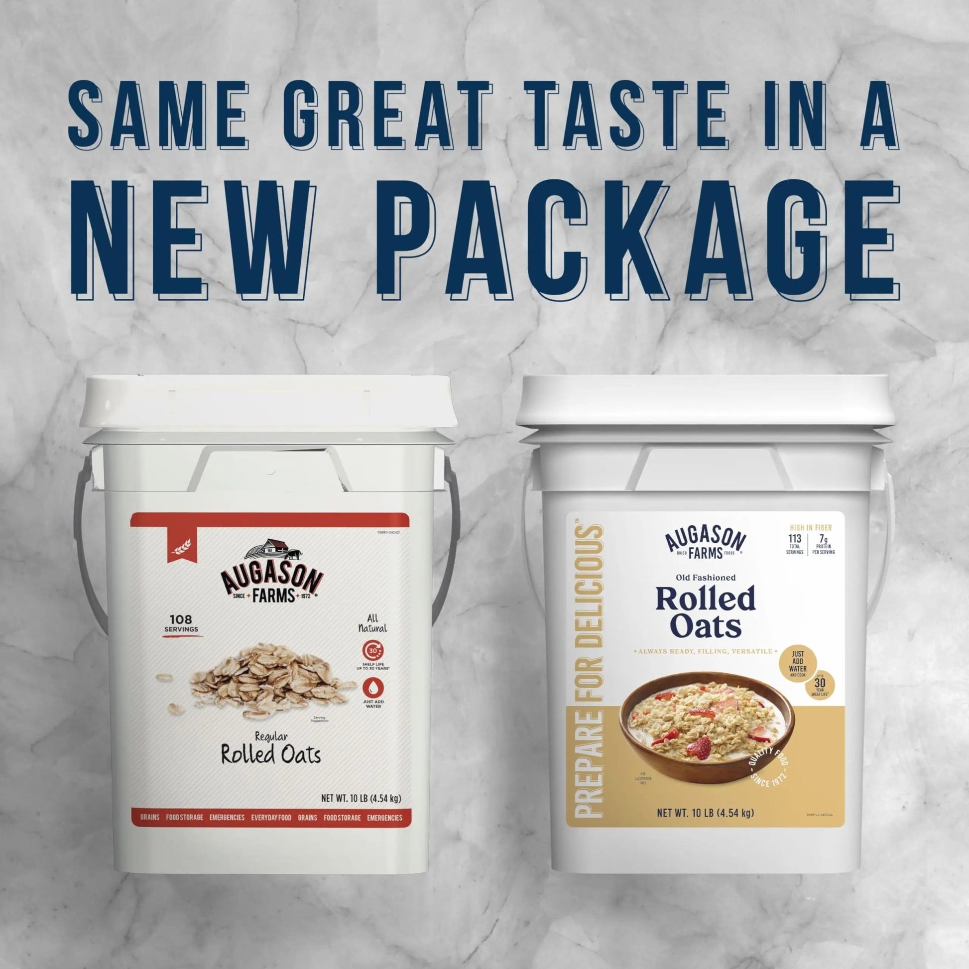 Augason Farms Regular Rolled Oats 4 - Gallon Pail, Emergency Food Supply, Everyday Meals, 113 Servings - Fresh Hearth