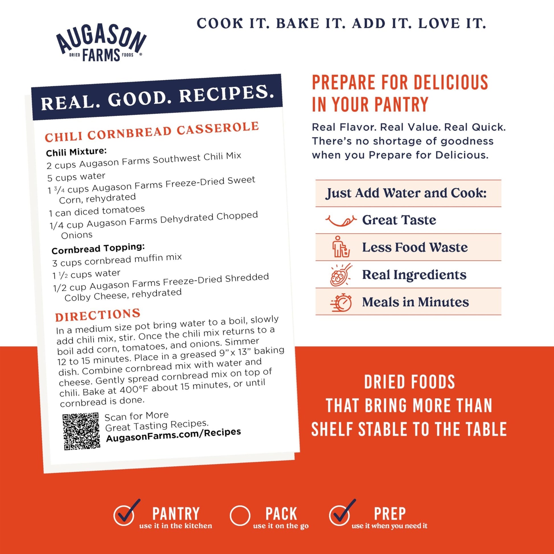 Augason Farms Southwest Chili Mix Can, Certified Gluten Free, Emergency Food Supply, Everyday Meals, 34 Servings - Fresh Hearth