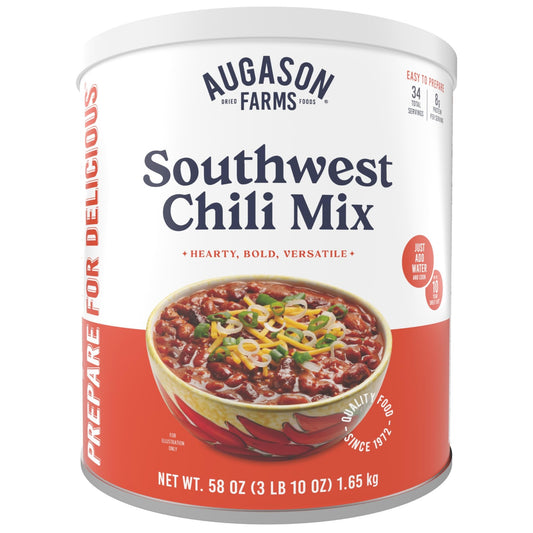 Augason Farms Southwest Chili Mix Can, Certified Gluten Free, Emergency Food Supply, Everyday Meals, 34 Servings - Fresh Hearth