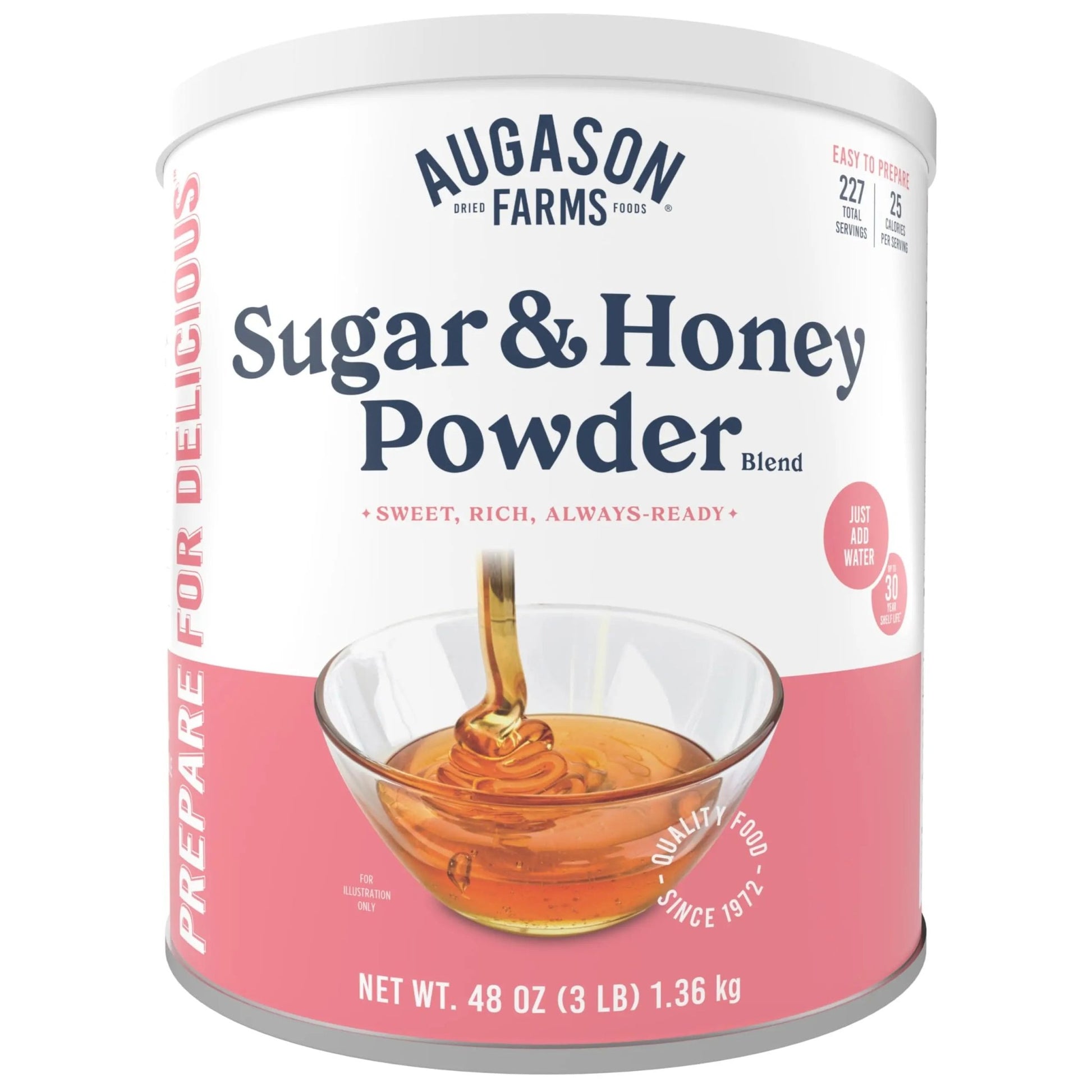 Augason Farms Sugar & Honey Powder Blend Can, Emergency Food Supply, Everyday Meals, 227 Servings - Fresh Hearth