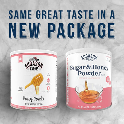 Augason Farms Sugar & Honey Powder Blend Can, Emergency Food Supply, Everyday Meals, 227 Servings - Fresh Hearth