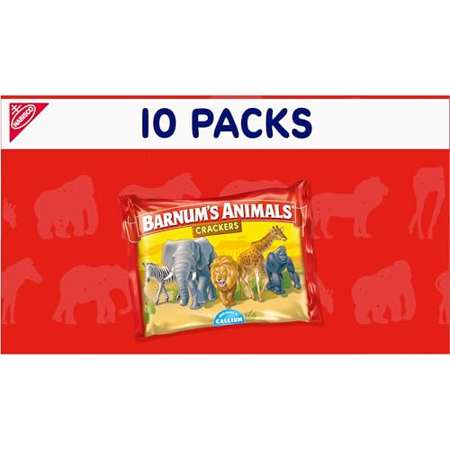 BARNUM'S Original Animal Crackers, Kids Snacks, 10 Snack Packs - Fresh Hearth