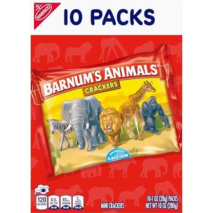 BARNUM'S Original Animal Crackers, Kids Snacks, 10 Snack Packs - Fresh Hearth