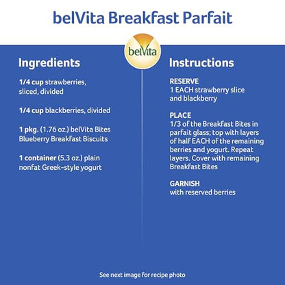 belVita Bites Breakfast Biscuits Variety Pack, 3 Flavors, 40 Snack Packs - Fresh Hearth