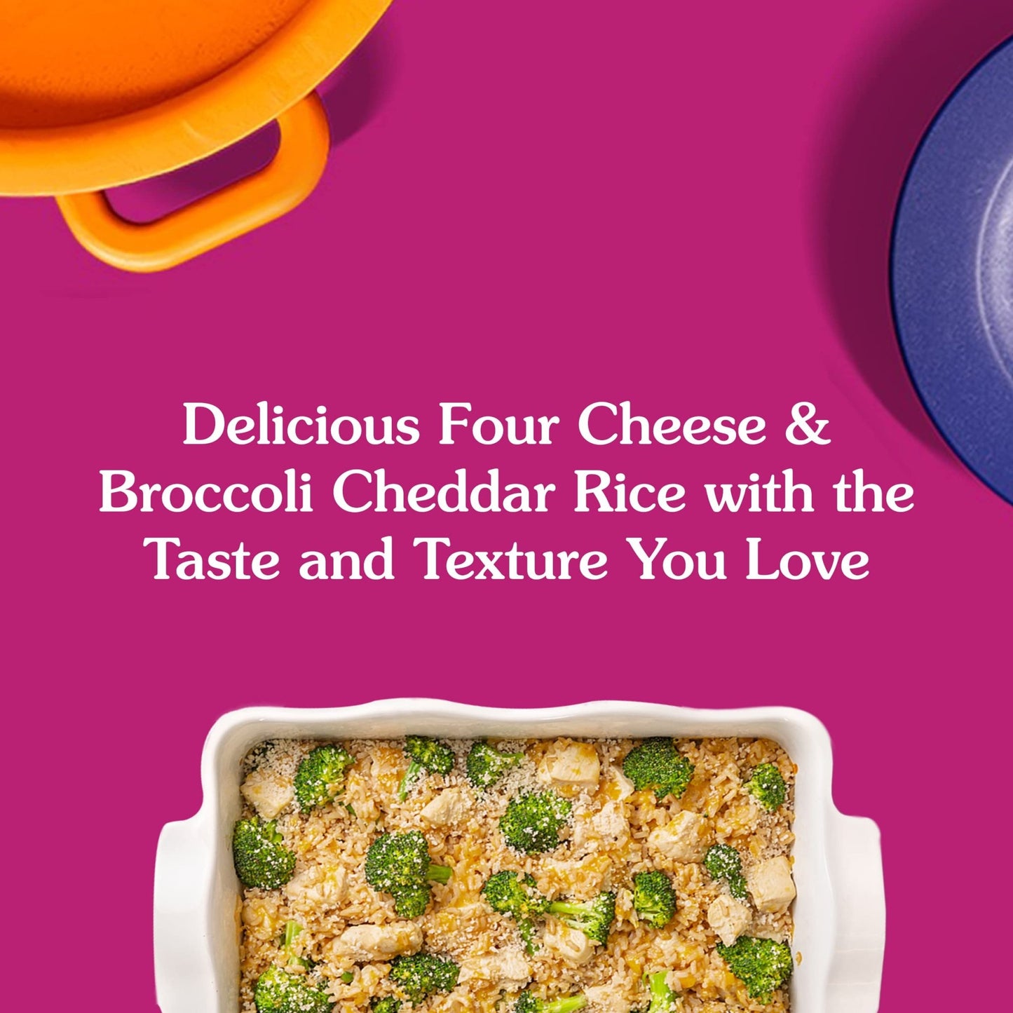 BEN'S ORIGINAL Ready Rice Creamy Four Cheese and Cheddar Broccoli Variety Pack, Easy Dinner Sides, 8.5 OZ Pouch (Pack of 6) - Fresh Hearth