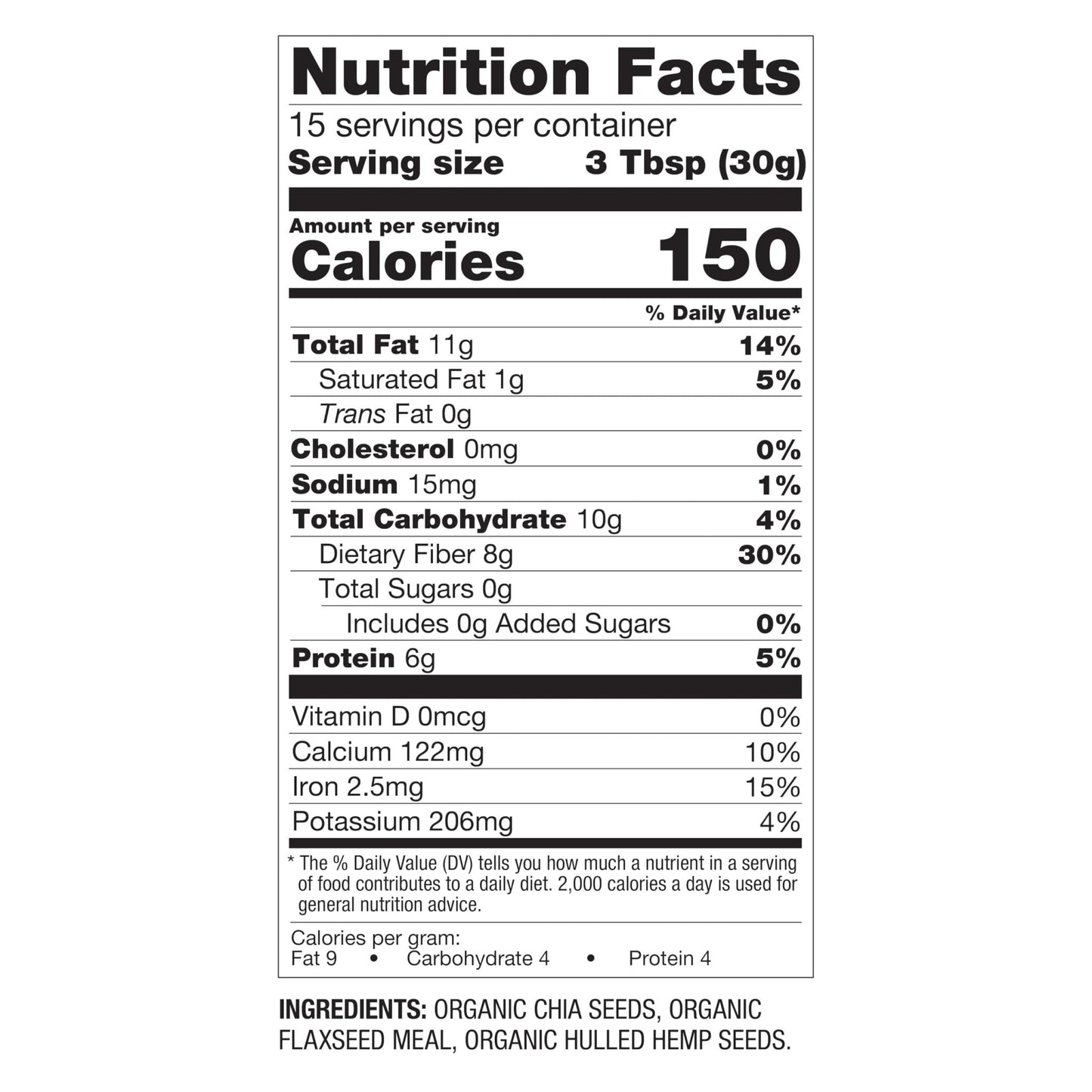 BetterBody Foods Superfood Organic Super Seeds - Blend of Organic Chia Seeds, Milled Flax Seed, Hemp Hearts, Add to Smoothies Shakes & More, 1lb, 16 oz - Fresh Hearth