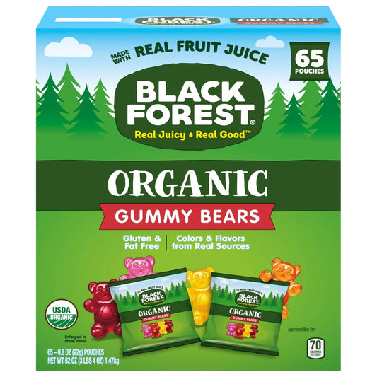 Black Forest Gummy Bears Organic Gummy Bears Candy, 0.8 Ounce Pouches (65 Count) - Fresh Hearth