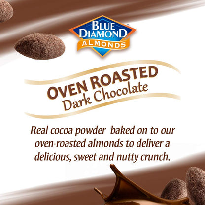 Blue Diamond Almonds Dark Chocolate Cocoa Dusted Snack Nuts, 100 Calorie Packs, (Pack of 1, 32 Count Toal) - Fresh Hearth