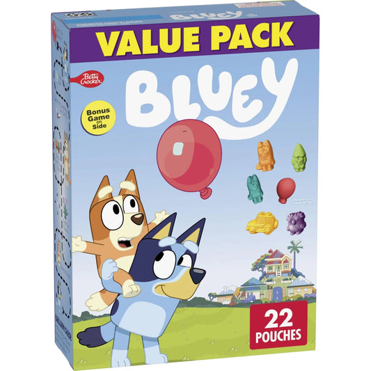 Bluey Fruit Flavored Snacks, Treat Pouches, Gluten Free Snack, Value Pack, 22 Ct, 17.6 oz - Fresh Hearth