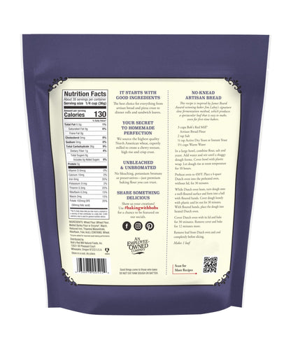 Bob's Red Mill Artisan Bread Flour, 3 Pound (Pack of 4) - Unbleached, Unbromated, Non - GMO, Vegan - Fresh Hearth
