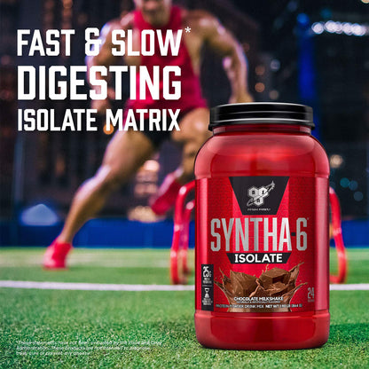 BSN SYNTHA - 6 Isolate Protein Powder, Strawberry Protein Powder with Whey Protein Isolate, Milk Protein Isolate, Flavor: Strawberry Milkshake, 48 servings - Fresh Hearth