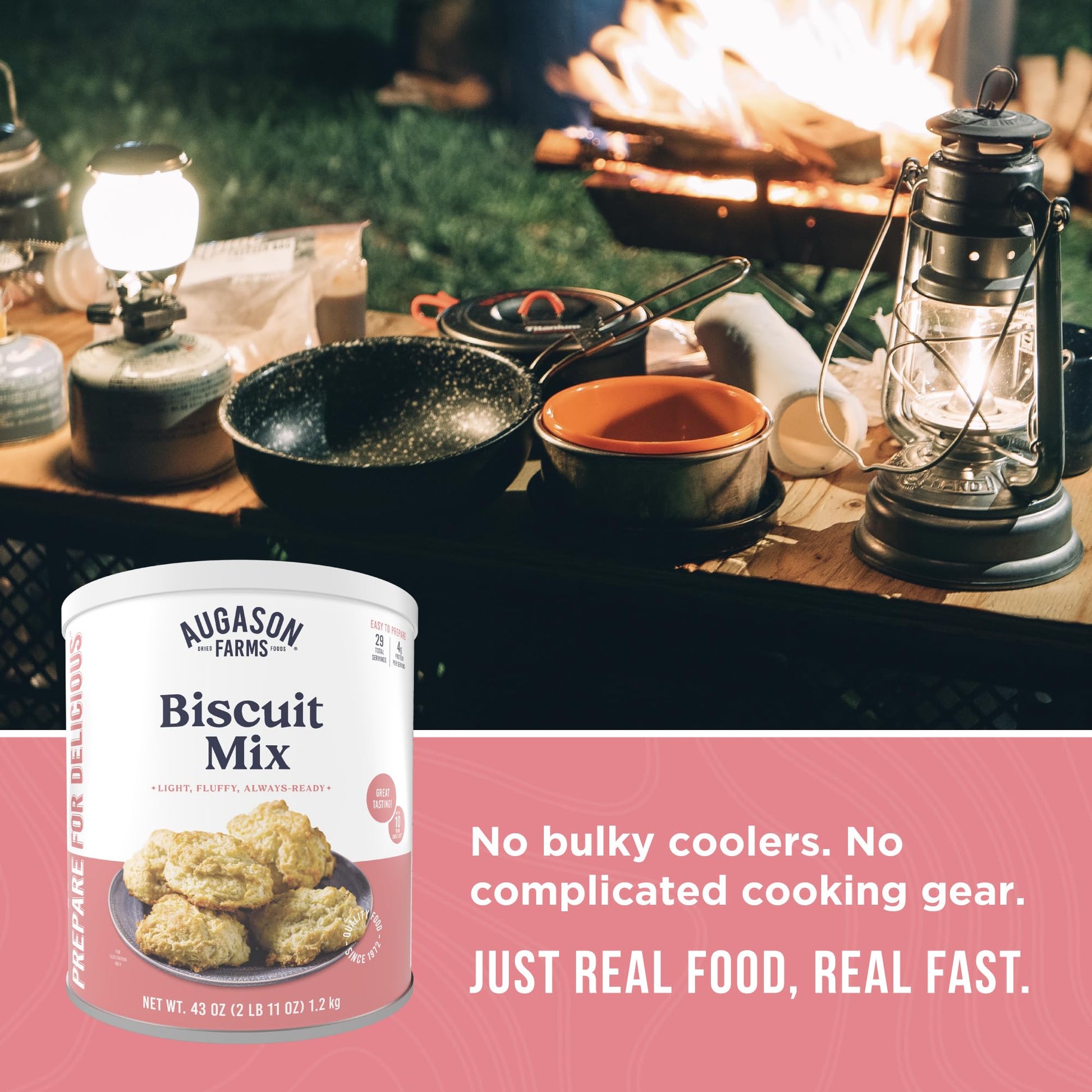 Buttermilk Biscuit Mix Can Emergency Food Supply, 29 Servings, 10 Year Shelf Life - Biscuit Mix Just Add Water and Baking Powder - Fresh Hearth
