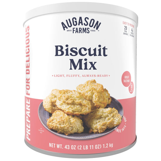 Buttermilk Biscuit Mix Can Emergency Food Supply, 29 Servings, 10 Year Shelf Life - Biscuit Mix Just Add Water and Baking Powder - Fresh Hearth