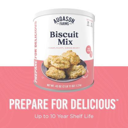 Buttermilk Biscuit Mix Can Emergency Food Supply, 29 Servings, 10 Year Shelf Life - Biscuit Mix Just Add Water and Baking Powder - Fresh Hearth