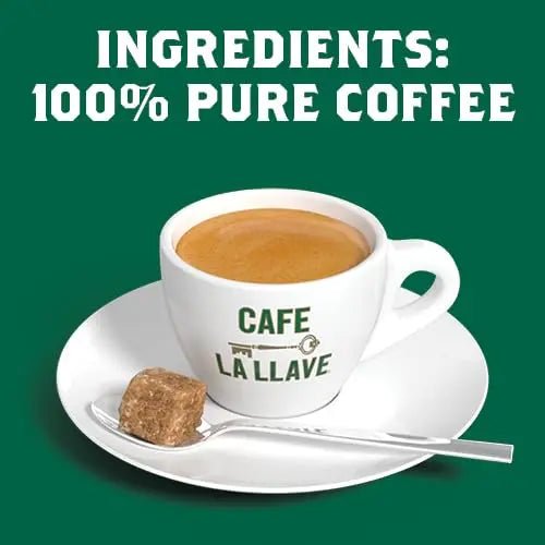 Cafe La Llave Dark Roast Espresso Ground Cuban Coffee, 8.8 oz (Pack of 12) - Rich and Bold - Premium Arabica Beans - Fresh Hearth