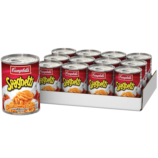 Campbell's Canned Spaghetti, Snacks for Kids and Adults, 15.8 OZ Can (Pack of 12) - Fresh Hearth