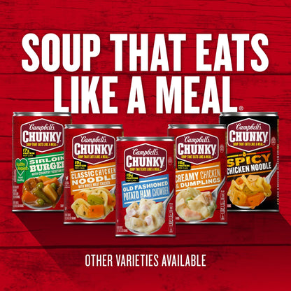 Campbell's Chunky Soup, New England Clam Chowder, 18.8 Ounce Can (Case Of 12) - Fresh Hearth