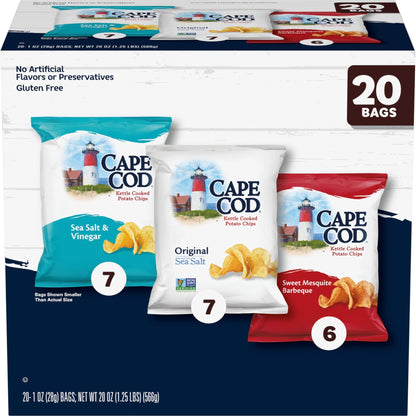 Cape Cod Variety Pack Chips, 20 Count 1 Oz - Fresh Hearth