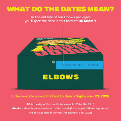 Carbe Diem!, Elbows, Lower Net Carb Pasta with Traditional Flavor & Texture, 55% Fewer Net Carbs & Only 110 Calories Per Serving, Pack of 3 - Fresh Hearth