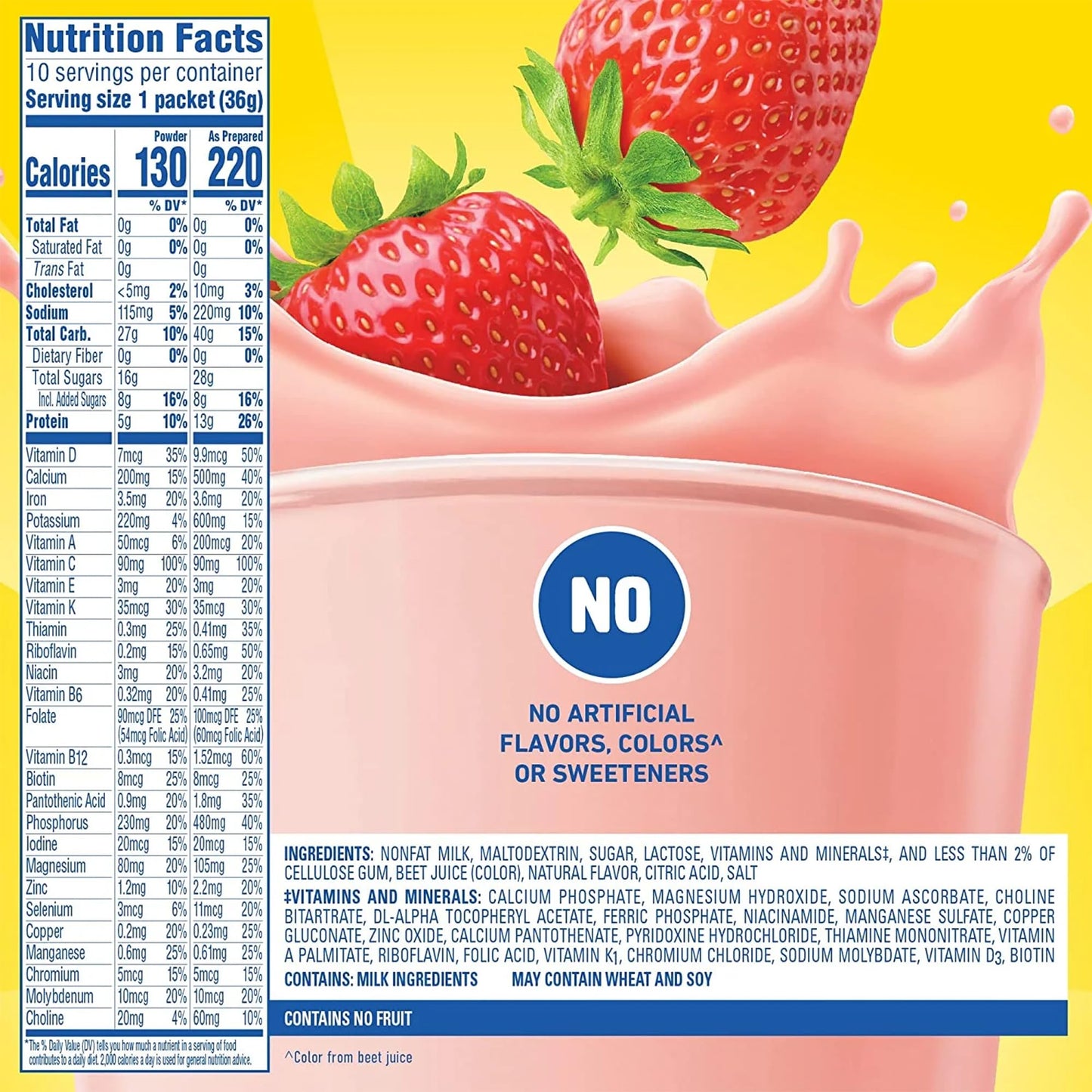 Carnation Breakfast Essentials Complete Nutritional Drink Strawberry 1.26 oz. Packet 60 Ct - Fresh Hearth