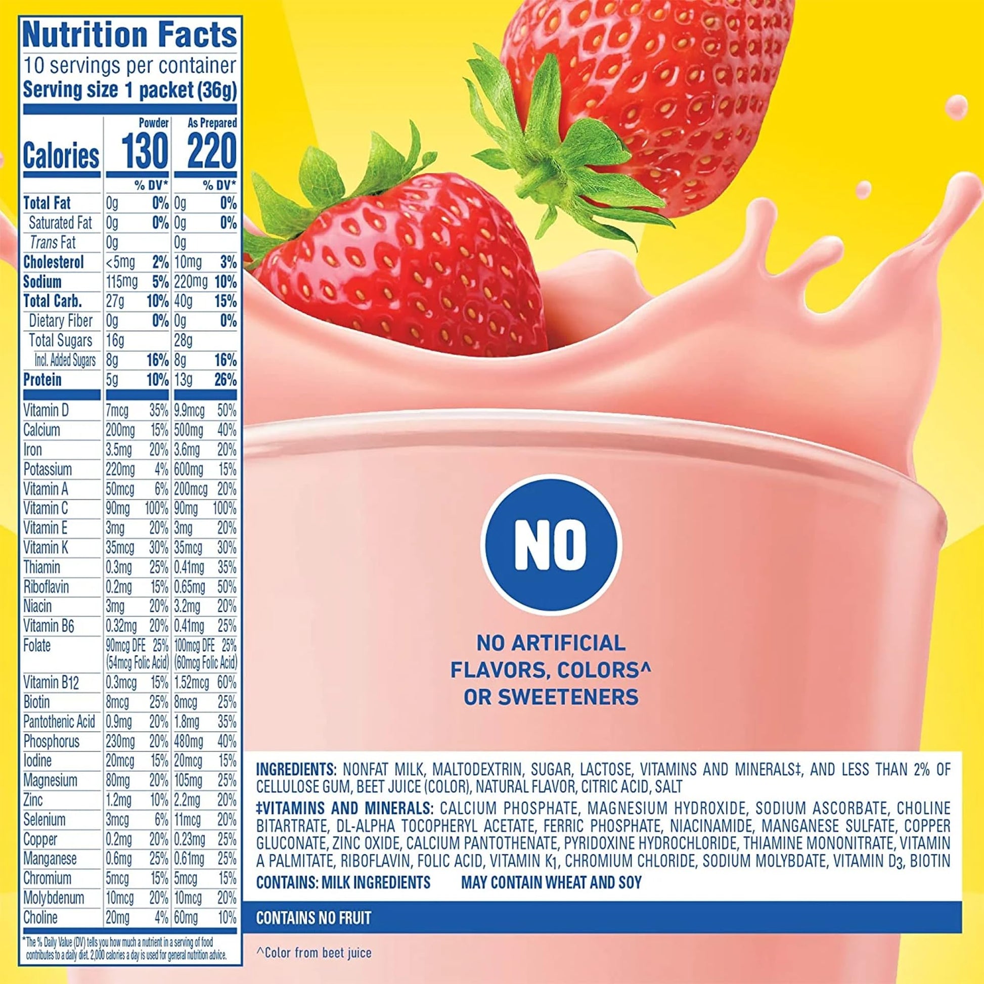 Carnation Breakfast Essentials Complete Nutritional Drink Strawberry 1.26 oz. Packet 60 Ct - Fresh Hearth
