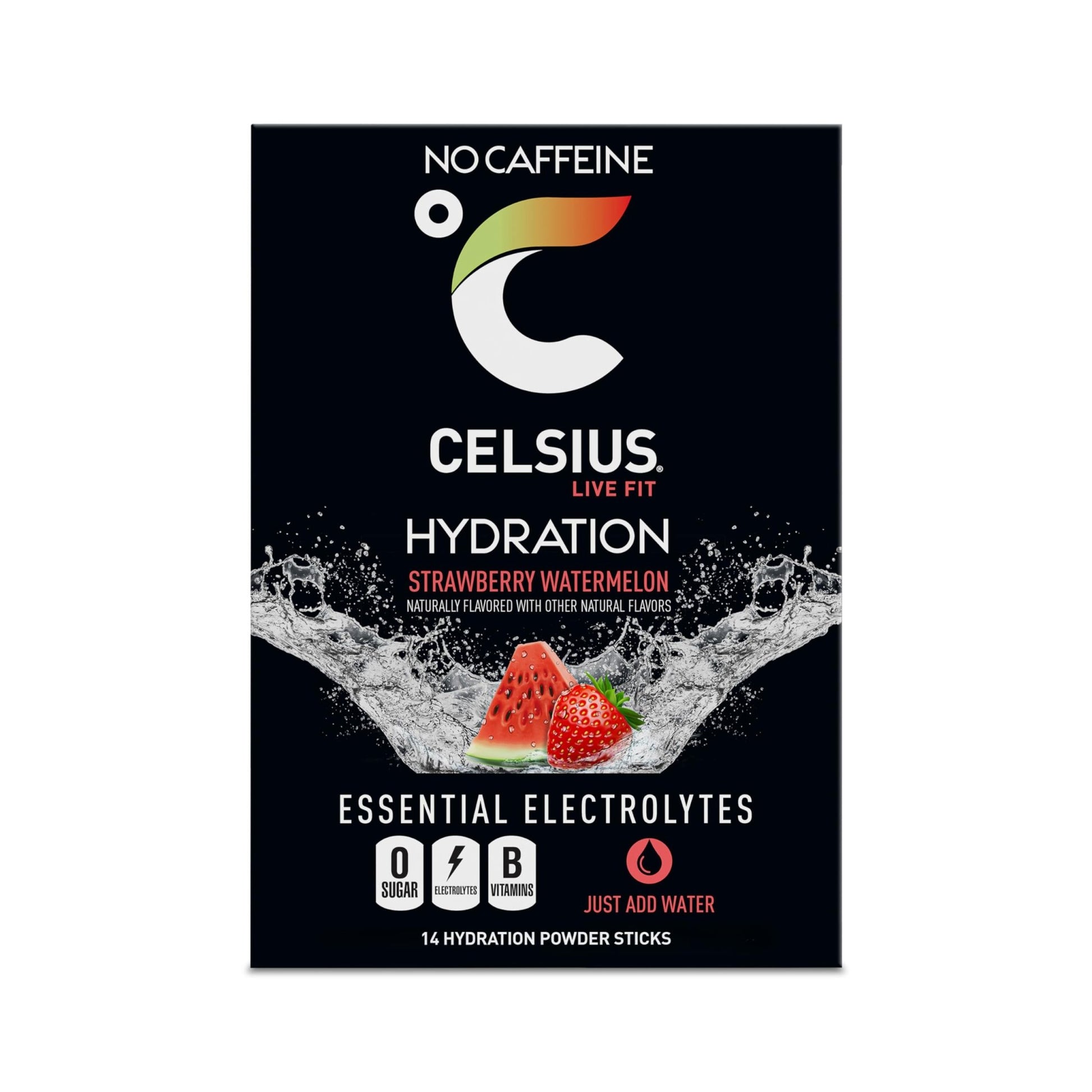 CELSIUS Hydration™ Strawberry Watermelon, Sugar Free Electrolyte Hydration Drink Mix (Pack of 14) - Fresh Hearth