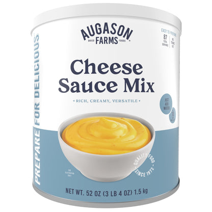 Cheese Sauce Mix Can Emergency Food Supply, 87 Servings, 10 Year Shelf Life - Shelf Stable Cheddar Cheese Powder Canned Food - Fresh Hearth