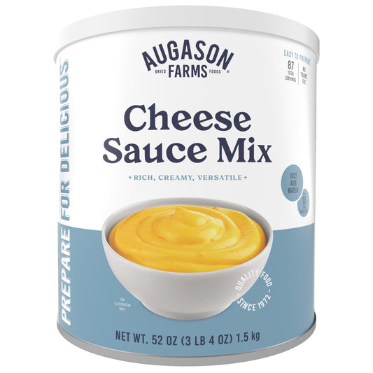 Cheese Sauce Mix Can Emergency Food Supply, 87 Servings, 10 Year Shelf Life - Shelf Stable Cheddar Cheese Powder Canned Food - Fresh Hearth