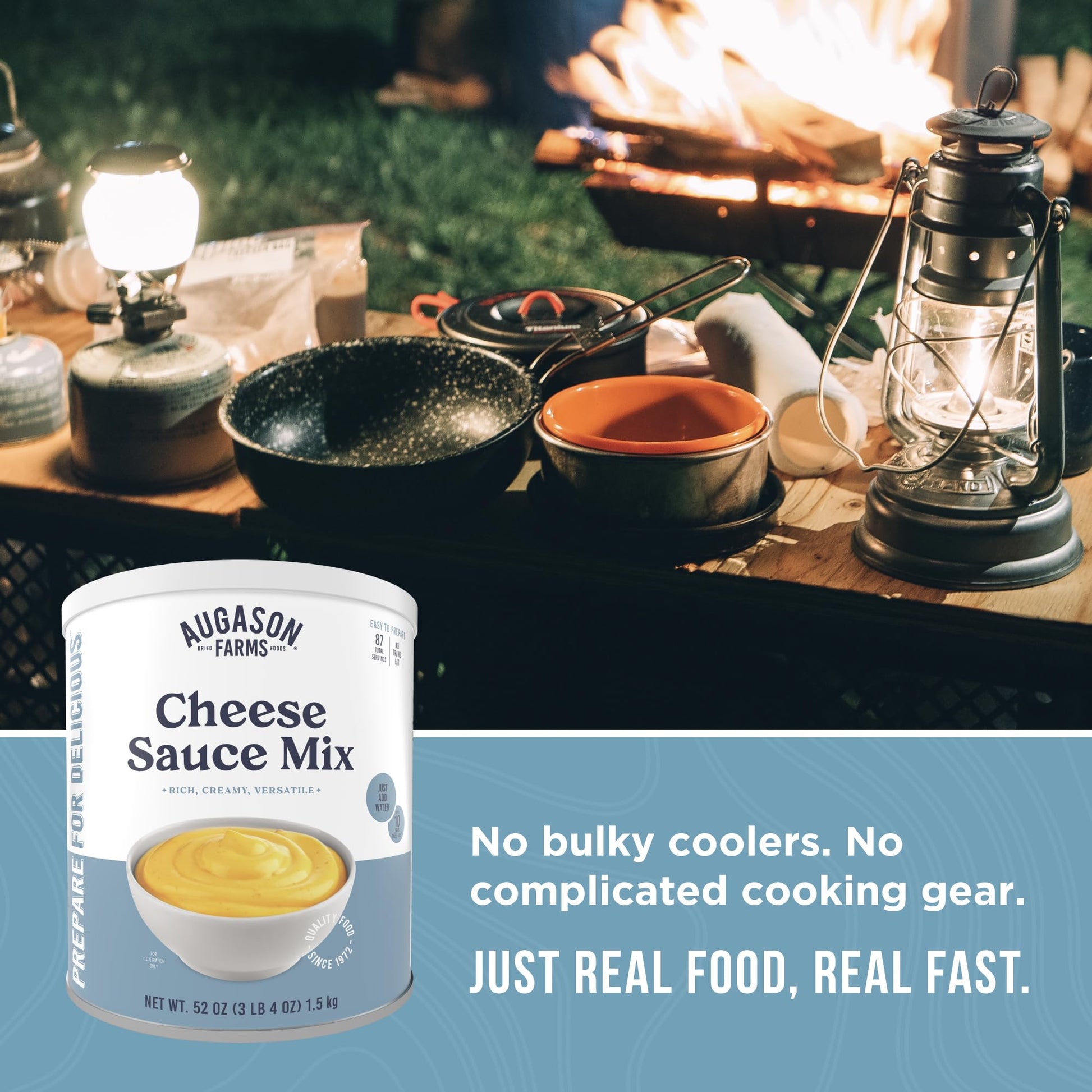 Cheese Sauce Mix Can Emergency Food Supply, 87 Servings, 10 Year Shelf Life - Shelf Stable Cheddar Cheese Powder Canned Food - Fresh Hearth