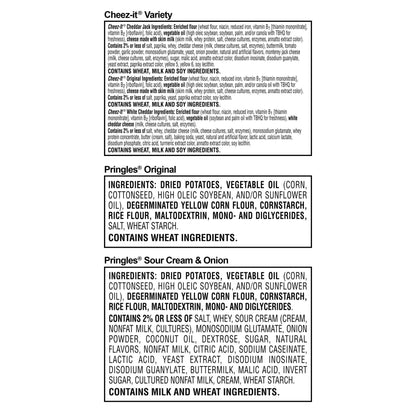 Cheez - It and Pringles Variety Pack, Lunch Snacks, Kids Snacks, Variety Pack (36 Packs) - Fresh Hearth