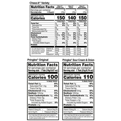 Cheez - It and Pringles Variety Pack, Lunch Snacks, Kids Snacks, Variety Pack (36 Packs) - Fresh Hearth