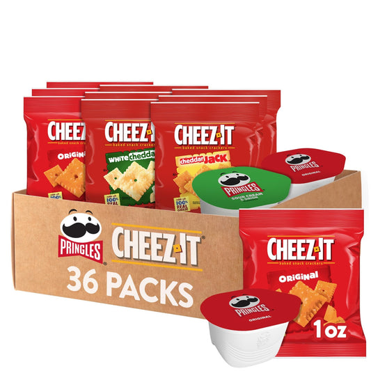 Cheez - It and Pringles Variety Pack, Lunch Snacks, Kids Snacks, Variety Pack (36 Packs) - Fresh Hearth