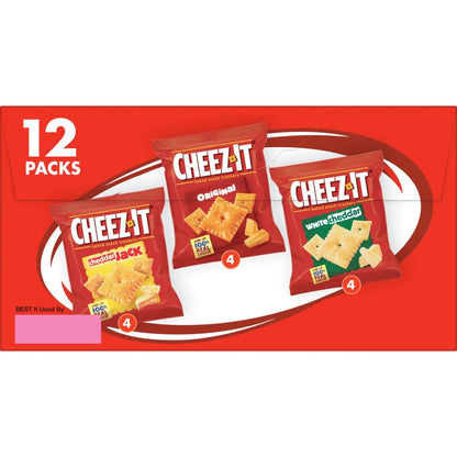Cheez - It Cheese Crackers, Baked Snack Crackers, Lunch Snacks, Variety Pack, 12.1oz Box (12 Packs) - Fresh Hearth