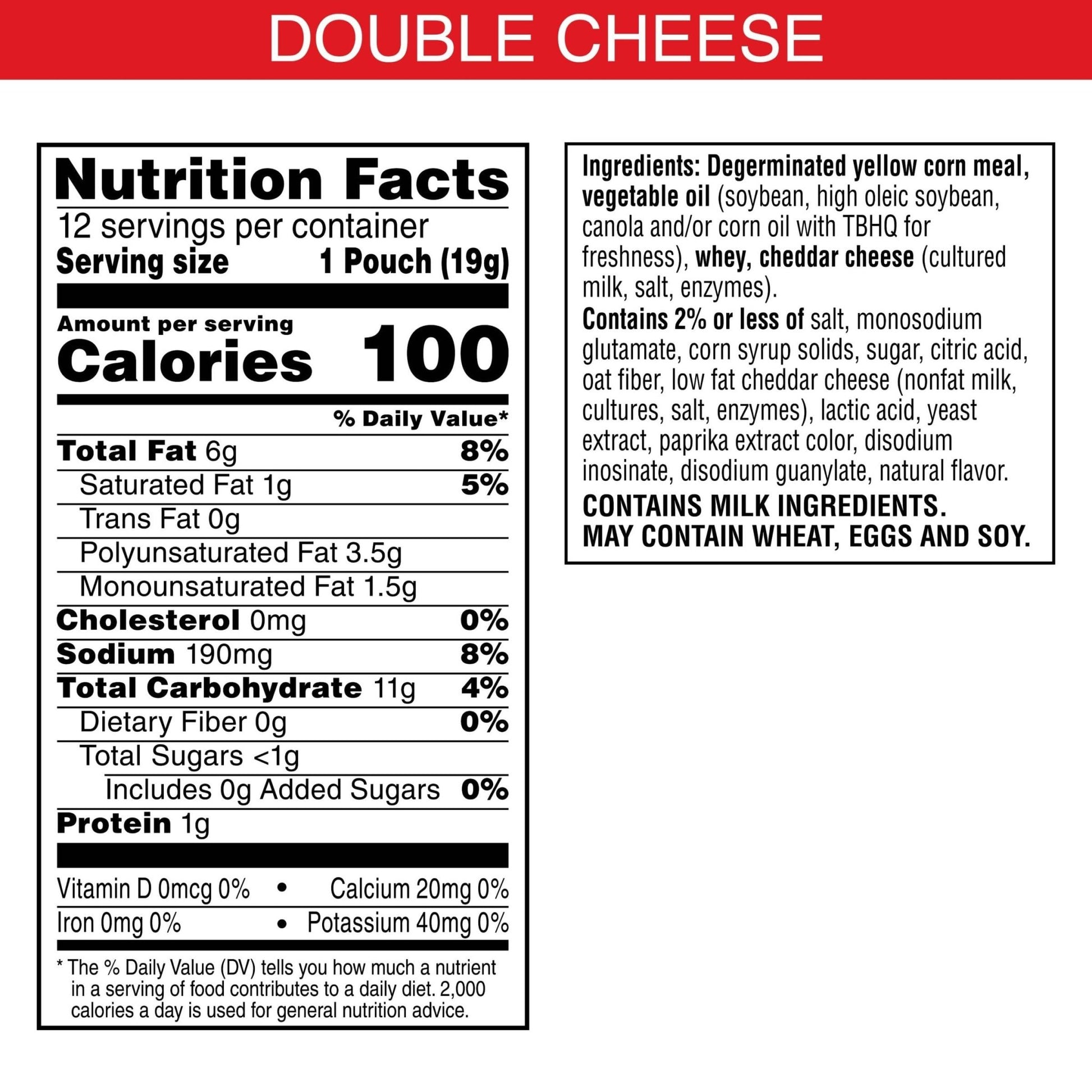 Cheez - It Puff'd Cheesy Baked Snacks, Puffed Snack Crackers, Kids Snacks, Grab N' Go, Double Cheese, 8.4oz Box (12 Pouches) - Fresh Hearth