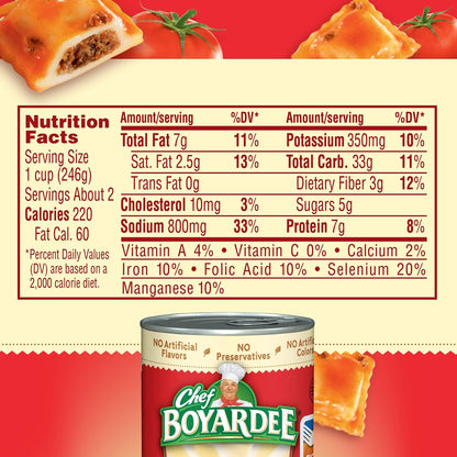 Chef Boyardee Beef Ravioli, 15 oz, 4 Pack - Fresh Hearth