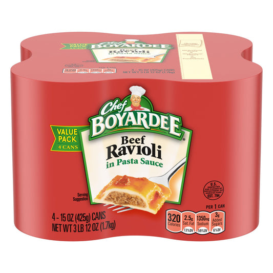 Chef Boyardee Beef Ravioli, 15 oz, 4 Pack - Fresh Hearth