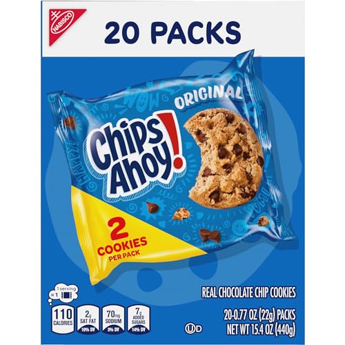 CHIPS AHOY! Original Chocolate Chip Cookies, 20 Snack Packs (2 Cookies Per Pack) - Fresh Hearth