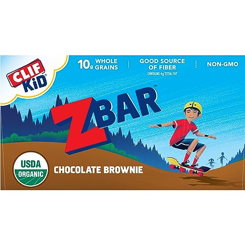 CLIF Kid Zbar - Chocolate Brownie - Soft Baked Whole Grain Snack Bars - USDA Organic - Non - GMO - Plant - Based - 1.27 oz. (18 Pack) - Fresh Hearth