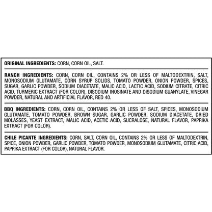 CORN NUTS Variety Pack, Crunchy Corn Kernels, Snack Box, Individual Packs, Snacks For Adults, Original, Ranch, BBQ, Chile Picante con Limon, 1oz. (Pack of 12) - Fresh Hearth
