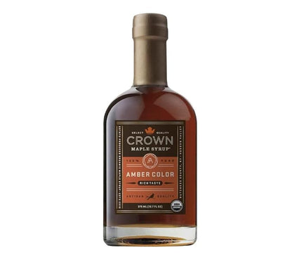Crown Maple Dark Color, Robust Taste Organic Maple Syrup, 12.7 Fl Oz, 100% Pure, Enhance Cocktails, Marinades and Pancakes - Fresh Hearth