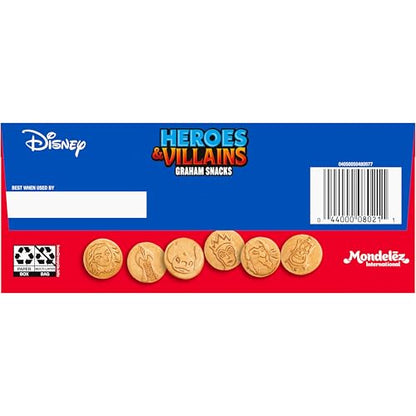 Disney Heroes and Villains Graham Snacks, Custom Cookies Variety Pack, 40 - 1 oz Kids Snack Packs - Fresh Hearth